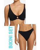 Jets Jets Isla Rib C/D Tri Top & High Leg Bikini Pant Bikini Set - Black Jets Isla Rib C/D Tri Top & High Leg Bikini Pant Bikini Set Splash Swimwear Bikini Set AU8/US4 1000028676