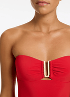 Jets Jets Jetset Bandeau One Piece- Rosso Jets Jetset Bandeau One Piece- Rosso Splash Swimwear Womens Swimwear