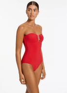 Jets Jets Jetset Bandeau One Piece- Rosso Jets Jetset Bandeau One Piece- Rosso Splash Swimwear Womens Swimwear