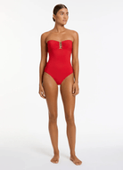 Jets Jets Jetset Bandeau One Piece- Rosso Jets Jetset Bandeau One Piece- Rosso Splash Swimwear Womens Swimwear