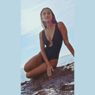 Jets Jets Jetset Lien Plunge One Piece Jets Jetset Lien Plunge One Piece Splash Swimwear One Piece