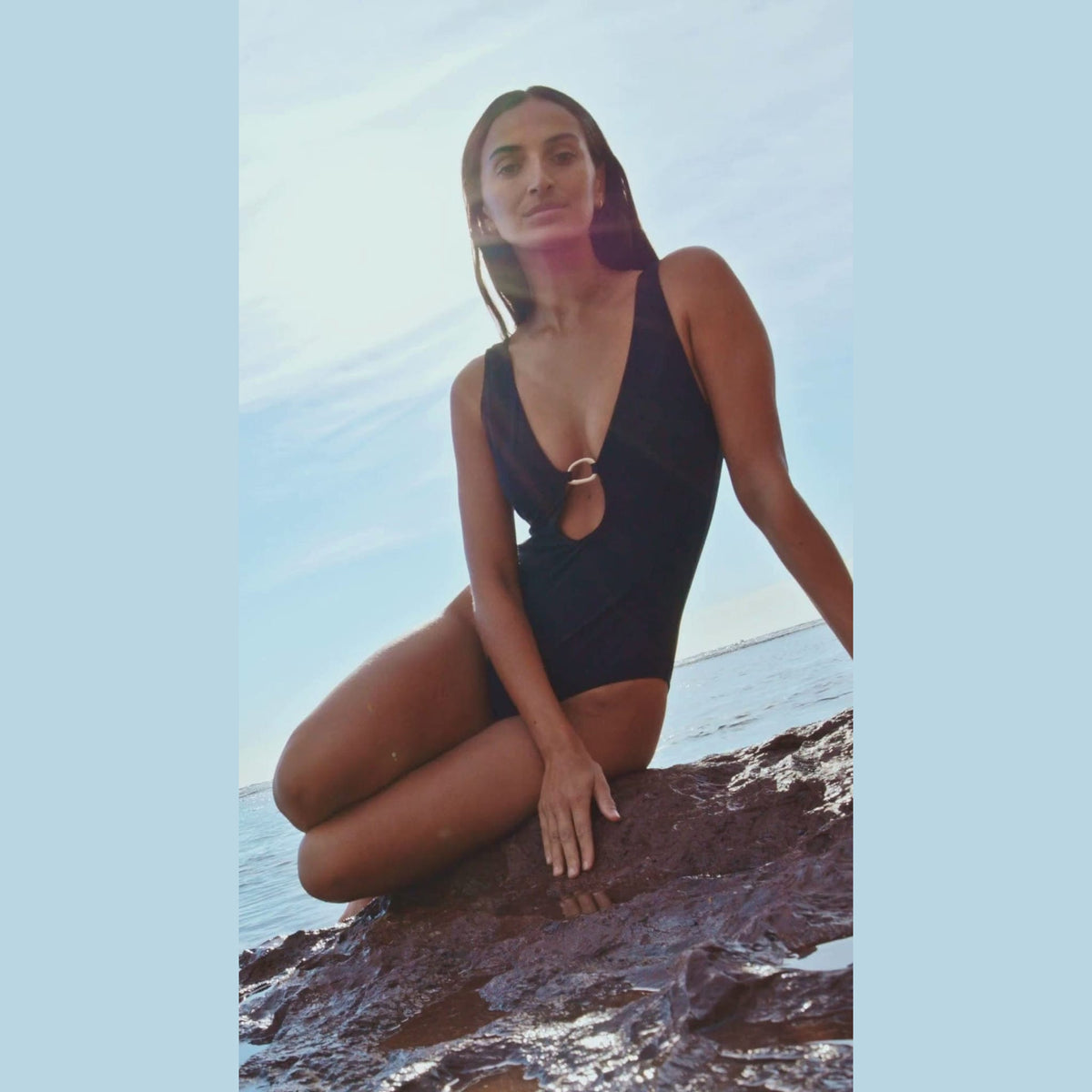 Jets Jets Jetset Lien Plunge One Piece Jets Jetset Lien Plunge One Piece Splash Swimwear One Piece