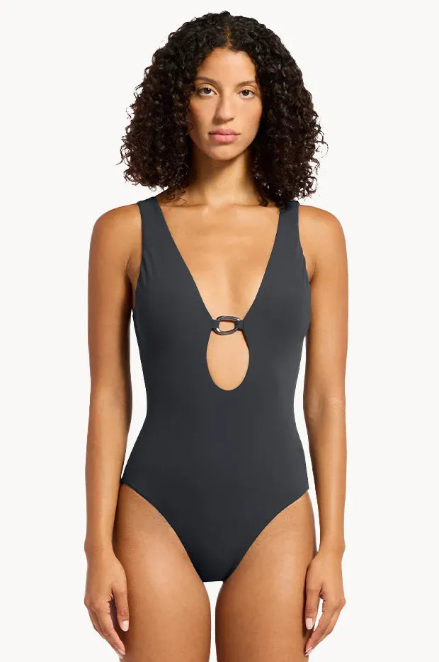 Jets Jets Jetset Lien Plunge One Piece Jets Jetset Lien Plunge One Piece Splash Swimwear One Piece