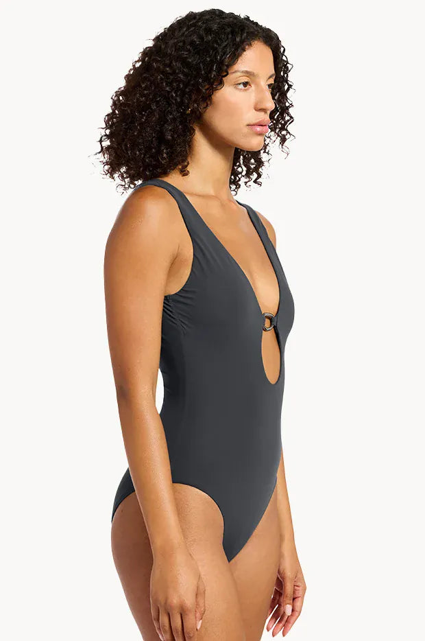 Jets Jets Jetset Lien Plunge One Piece Jets Jetset Lien Plunge One Piece Splash Swimwear One Piece