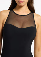 Jets Jets Jetset Lure High Neck One Piece - Black Jets Jetset Lure High Neck One Piece - Black Splash Swimwear Womens Swimwear