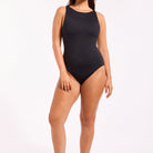 Jets Jets Jetset Smooth Boat Neck One Piece - Black Jets Jetset Smooth Boat Neck One Piece - Black Splash Swimwear One Piece
