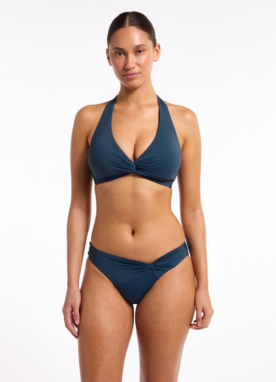 Jets Jets Jetset Smooth Twist Front Hipster Bikini Bottom Jets Jetset Smooth Twist Front Hipster Bikini Bottom Splash Swimwear Bikini Bottoms