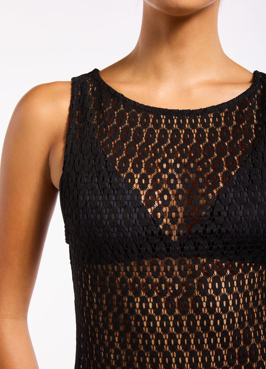 Jets Jets Jetset Stretch Lace Dress - Black Jets Jetset Stretch Lace Dress - Black Splash Swimwear Swim Dress
