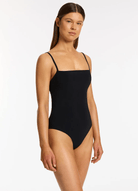 Jets Jets Jetset Tank One Piece - Black Jets Jetset Tank One Piece - Black Splash Swimwear Womens Swimwear