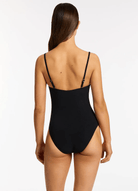 Jets Jets Jetset Tank One Piece - Black Jets Jetset Tank One Piece - Black Splash Swimwear Womens Swimwear