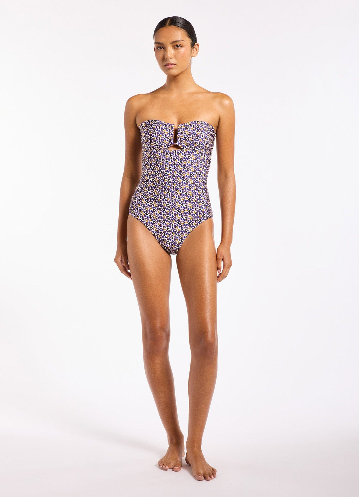 JETS Jets Kaleidoscope U-Trim Bandeau One Piece Jets Kaleidoscope U-Trim Bandeau One Piece Splash Swimwear Swimwear