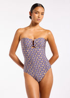 JETS Jets Kaleidoscope U-Trim Bandeau One Piece Jets Kaleidoscope U-Trim Bandeau One Piece Splash Swimwear Swimwear