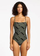 Jets Jets Mirage Minimal Tank One Piece- Cacti Jets Mirage Minimal Tank One Piece- Cacti Splash Swimwear Womens Swimwear