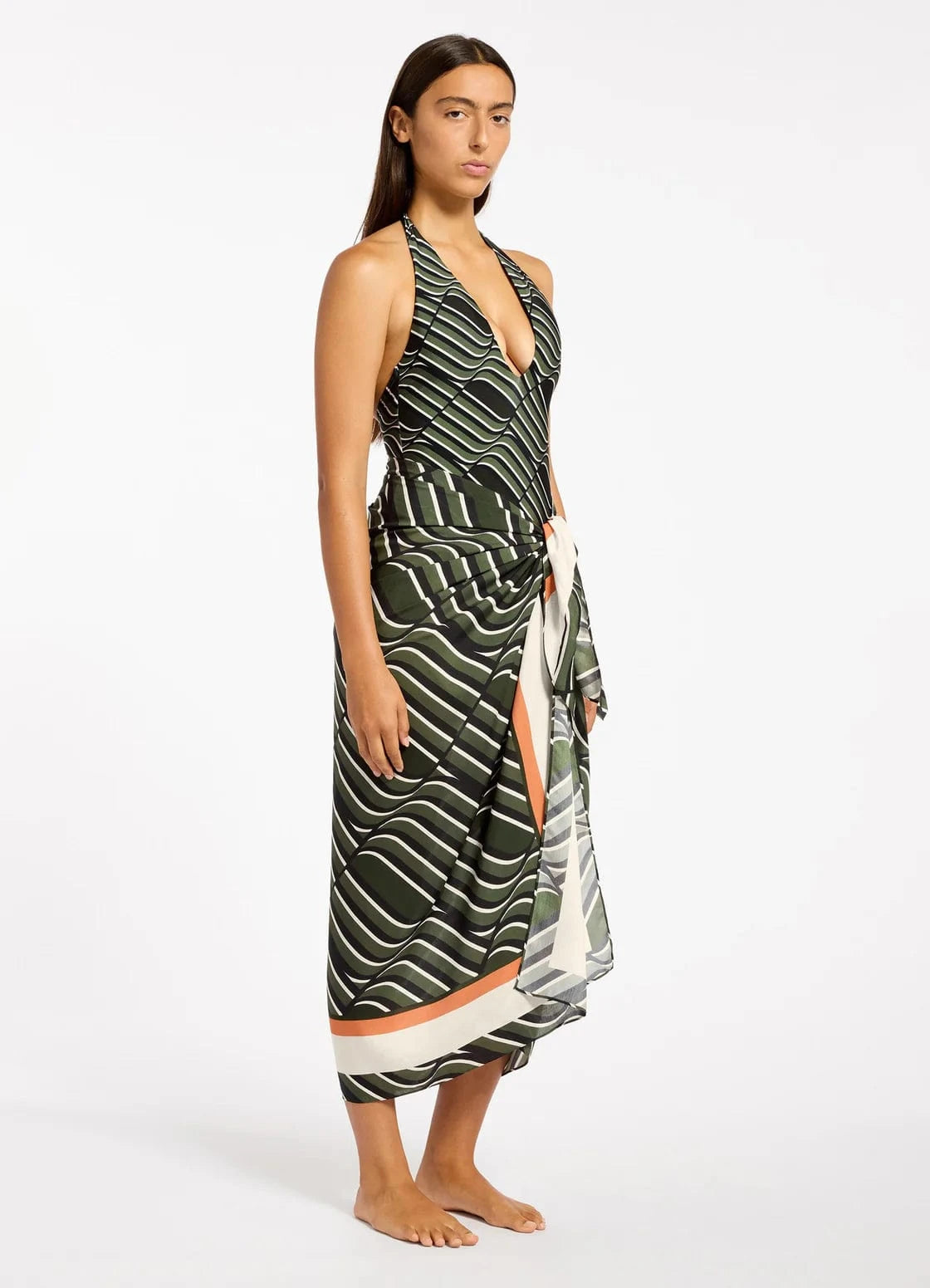 Jets Jets Mirage Sarong- Cacti Jets Mirage Sarong- Cacti Splash Swimwear Womens Swimwear