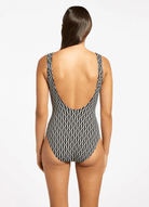 Jets Jets Spring Geo Plunge One Piece  - Black Jets Spring Geo Plunge One Piece  - Black Splash Swimwear Womens Swimwear