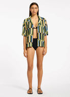 Jets Jets Urban Geo Short Sleeve Shirt - Cacti Jets Urban Geo Short Sleeve Shirt - Cacti Splash Swimwear Womens Swimwear