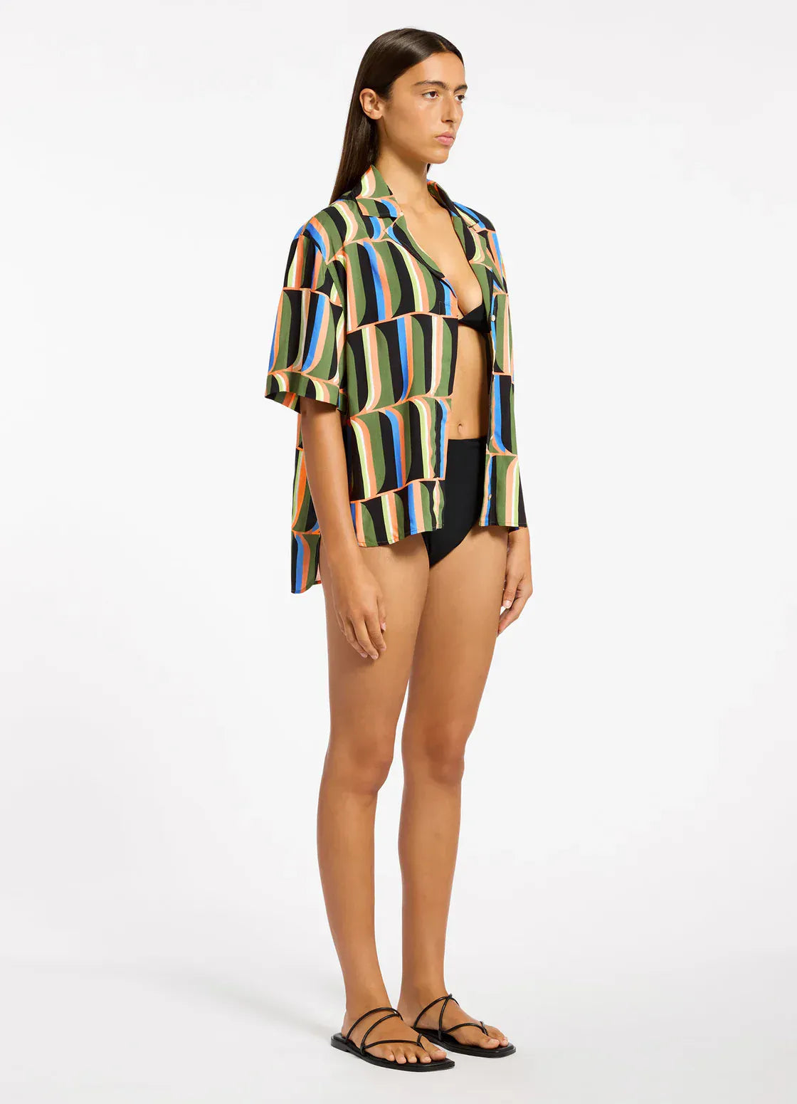 Jets Jets Urban Geo Short Sleeve Shirt - Cacti Jets Urban Geo Short Sleeve Shirt - Cacti Splash Swimwear Womens Swimwear