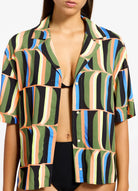 Jets Jets Urban Geo Short Sleeve Shirt - Cacti Jets Urban Geo Short Sleeve Shirt - Cacti Splash Swimwear Womens Swimwear