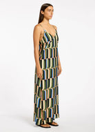 Jets Jets Urban Geo Slip Maxi Dress - Cacti Jets Urban Geo Slip Maxi Dress - Cacti Splash Swimwear Womens Swimwear