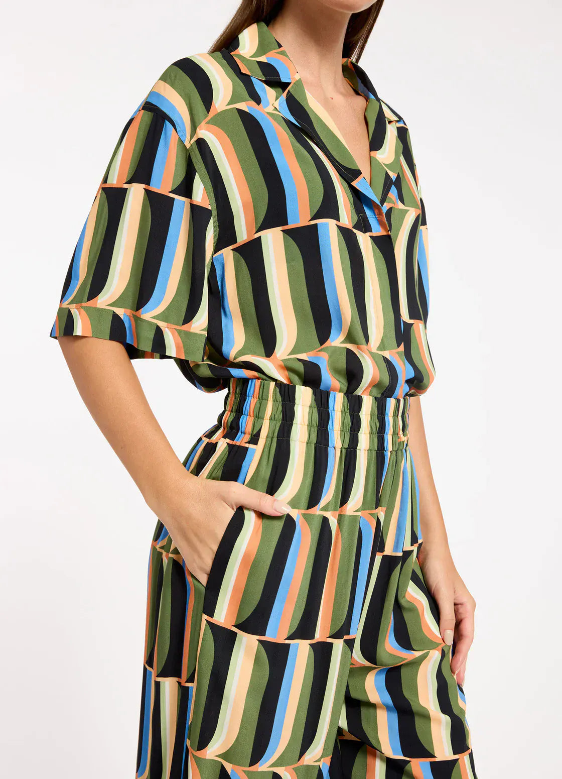 Jets Jets Urban Geo Wide Leg Pant - Cacti Jets Urban Geo Wide Leg Pant - Cacti Splash Swimwear Womens Swimwear