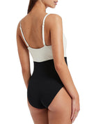 Jets Jets Versa Rib Minimal Tank One Piece - Black/ Cream Jets Versa Rib Minimal Tank One Piece - Black/ Cream Splash Swimwear One Pieces