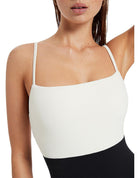 Jets Jets Versa Rib Minimal Tank One Piece - Black/ Cream Jets Versa Rib Minimal Tank One Piece - Black/ Cream Splash Swimwear One Pieces