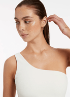 Jets Jets Versa Rib One Shoulder One Piece- Black/Cream Jets Versa Rib One Shoulder One Piece- Black/Cream Splash Swimwear Womens Swimwear