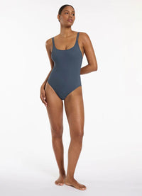 Jets Jetset Double Strap One Piece - Steel Blue Splash Swimwear One Pieces