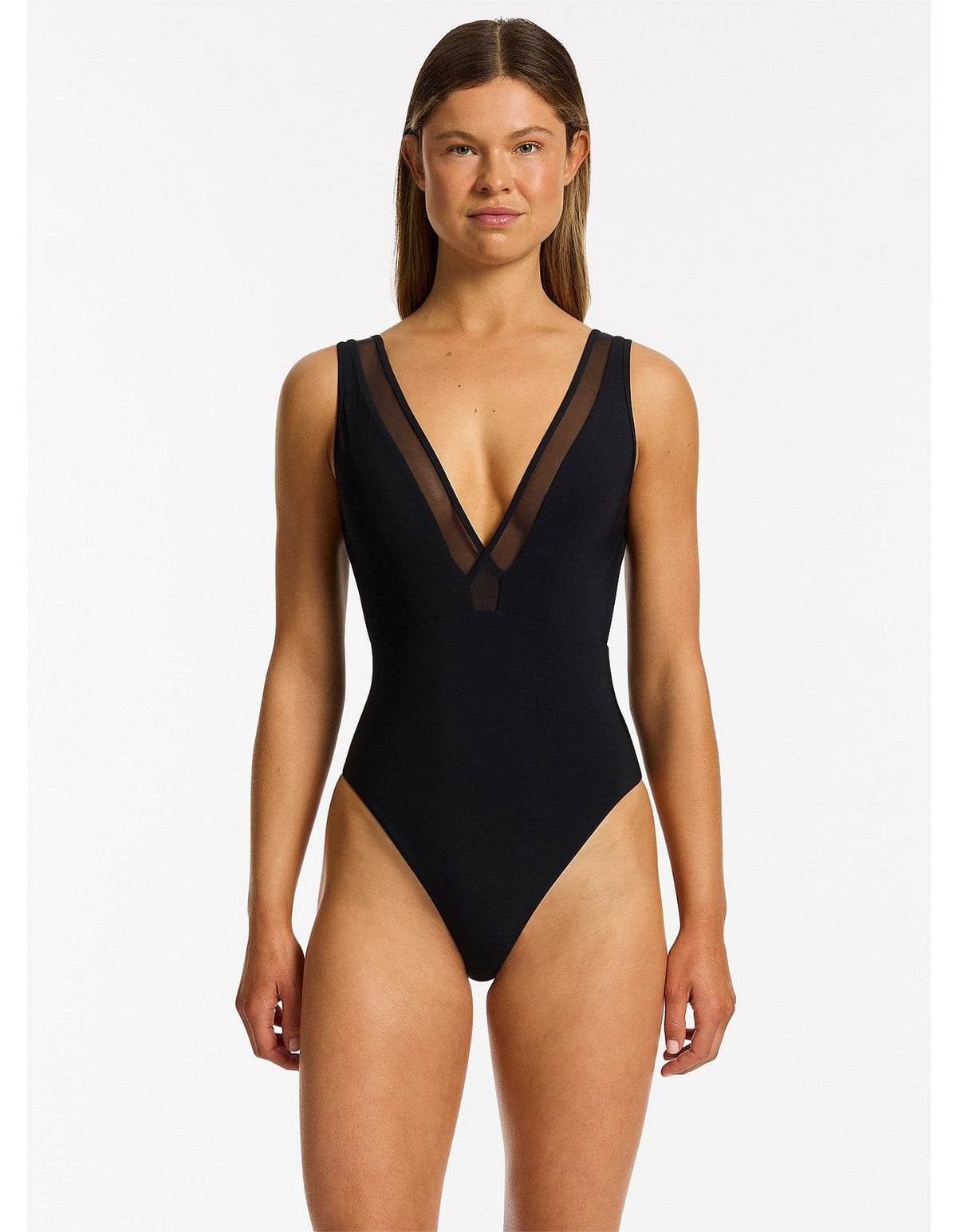 Jets Jetset Lure Plunge One Piece J11450 Jetset Lure Plunge One Piece Splash Swimwear Black / 8 9360519090130