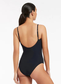 Jets Jetset Tank One Piece - Deep Navy Splash Swimwear One Pieces