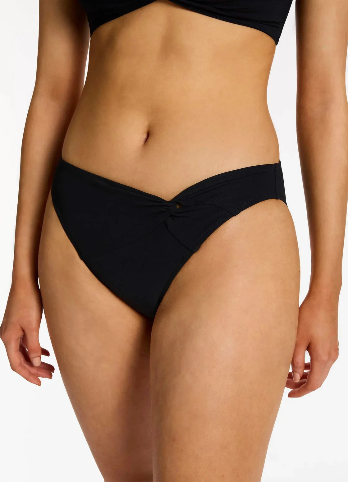 Jets Jetset Twist Front Pant J3887 Jetset Twist Front Pant Splash Swimwear Bikini Bottoms Black / 8 9349623204961