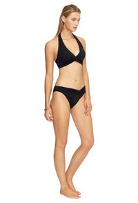 Jets Jetset Twist Front Pant J3887 Splash Swimwear Bikini Bottoms Black / 8 9349623204961