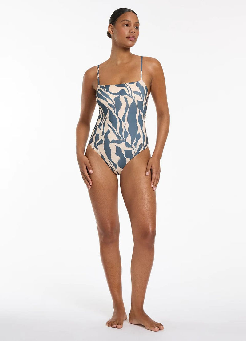 Jets Sereno Minimal Tank One Piece - Steel Blue Seafolly Isla Rib Minimal Tank One Piece Splash Swimwear One Pieces