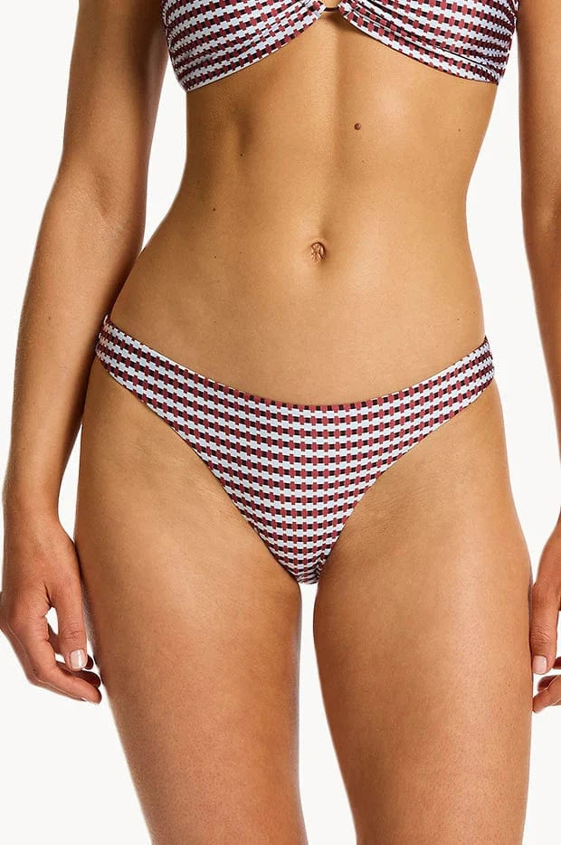 Jets Zarla Geo Hipster Pant - Ruby Jets Zarla Geo Hipster Pant - Ruby Splash Swimwear Bikini Bottoms
