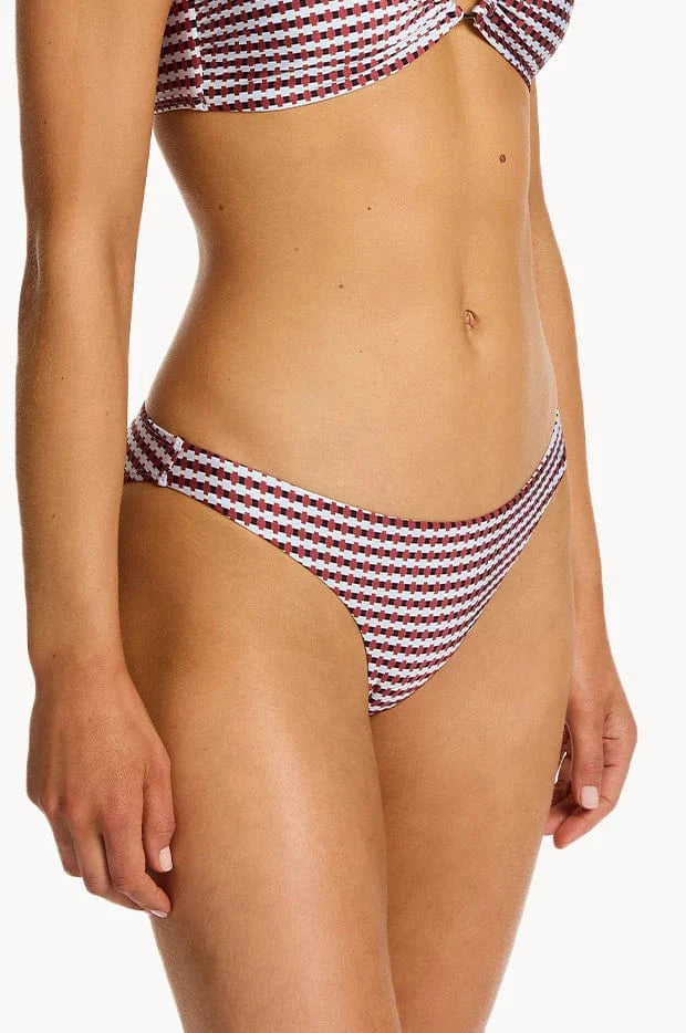 Jets Zarla Geo Hipster Pant - Ruby Jets Zarla Geo Hipster Pant - Ruby Splash Swimwear Bikini Bottoms