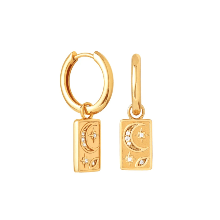 Jewel Citizen Moonshine Earrings - Gold Splash Swimwear Jewellery 1000016534