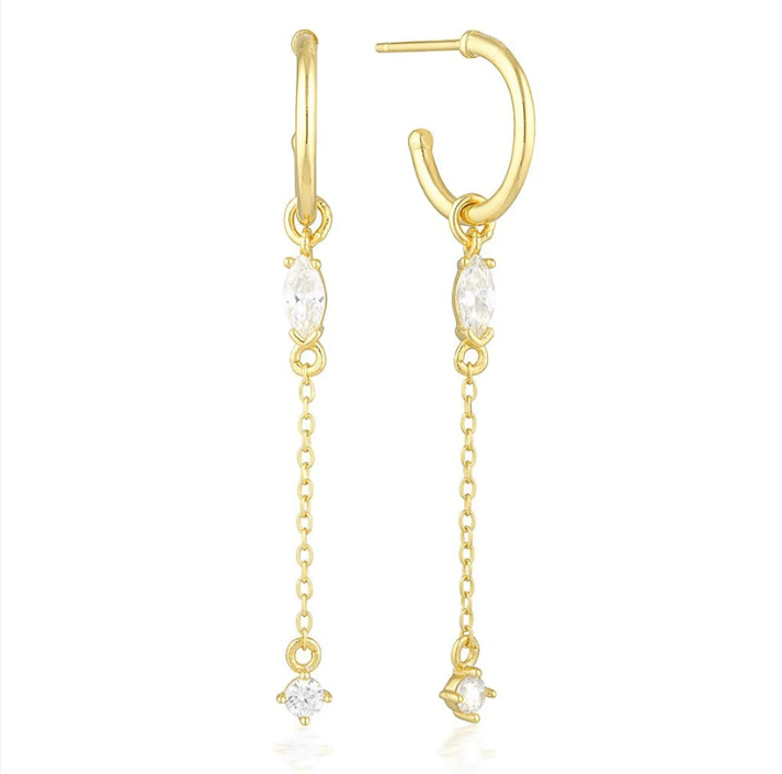 Jewel Citizen Priscilla Earrings - Gold Splash Swimwear Jewellery 1000016532