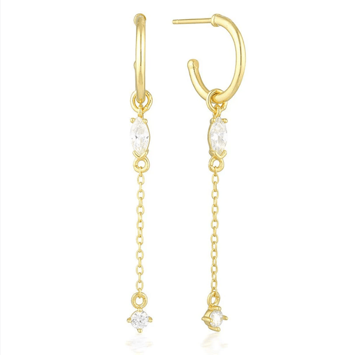 Jewel Citizen Priscilla Earrings - Gold Splash Swimwear Jewellery 1000016532