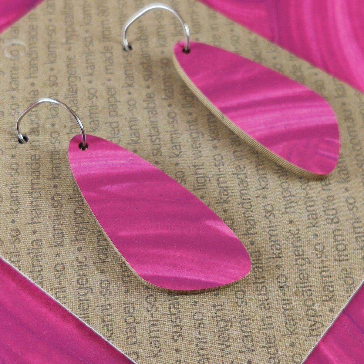 Kami-So Oval Recycled Paper Earrings - Large Kami-So Oval Recycled Paper Earrings - Large v2 Splash Swimwear