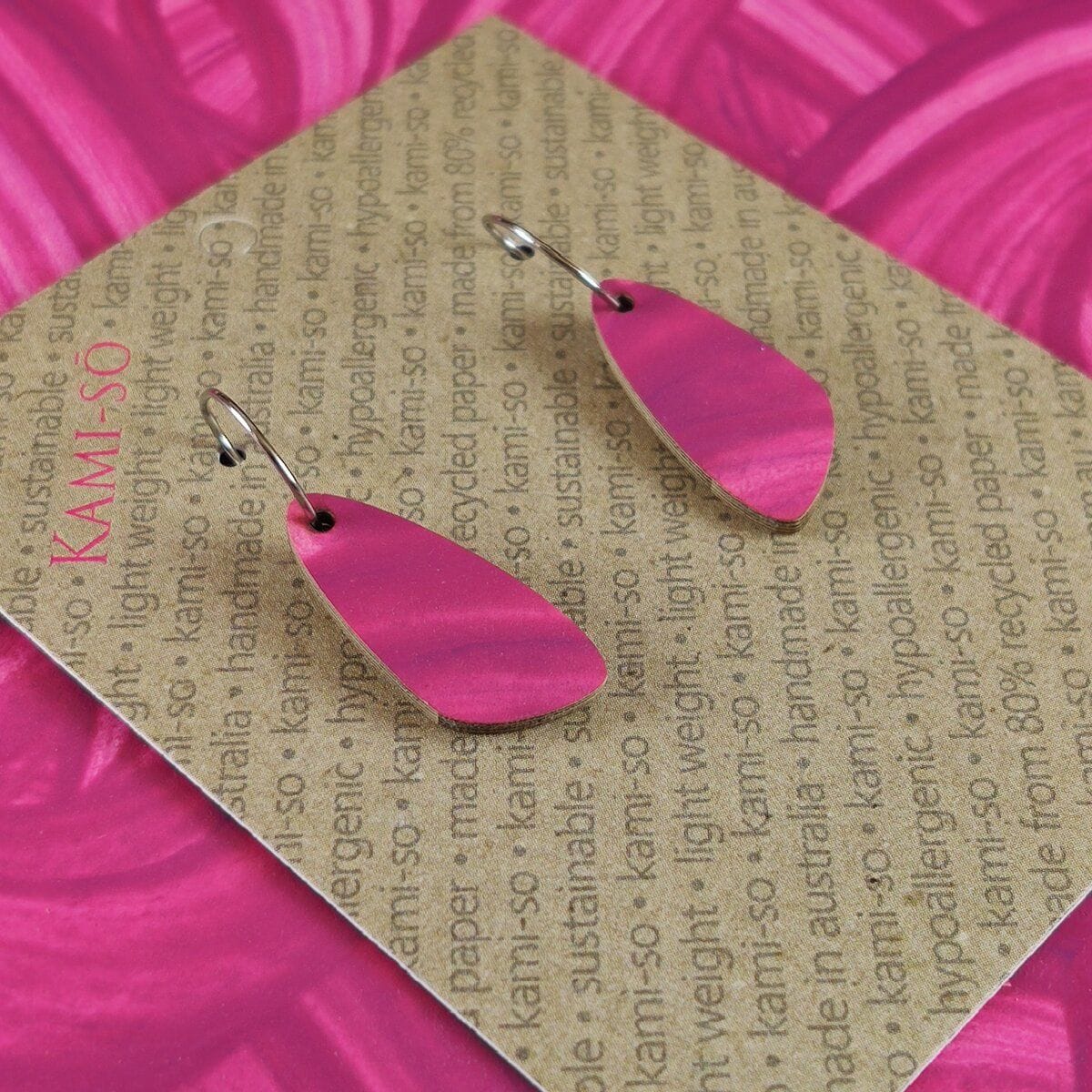 Kami-So Oval Recycled Paper Earrings - Large Kami-So Oval Recycled Paper Earrings - Large v2 Splash Swimwear