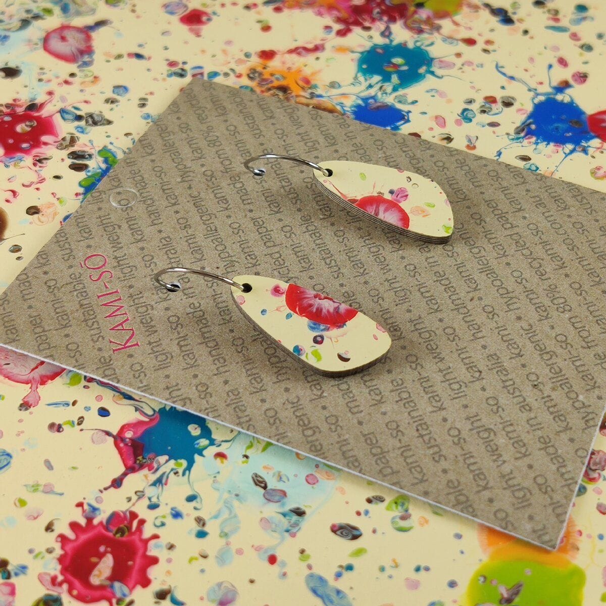 Kami-So Oval Recycled Paper Earrings - Medium Kami-So Oval Recycled Paper Earrings - Medium v3 Splash Swimwear