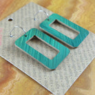 Kami-So Reversible Rectangle Hoop Recycled Paper Earrings Reversible Rectangle Hoop Recycled Paper Earrings Splash Swimwear
