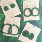 Kami-So Square Recycled Paper Earrings - Large Hoop SSQ210006A Square Recycled Paper Earrings - Large Hoop Splash Swimwear Dark Green 1000020608