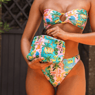 Kulani Kinis Kulani Kinis Beach Pouch - Sunlit Spritz POUCH101 Kulani Kinis Beach Pouch - Sunlit Spritz Splash Swimwear O/S