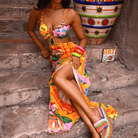 Kulani Kinis Kulani Kinis Beaded Cut Out Maxi Dress - Sunlit Spritz Kulani Kinis Beaded Cut Out Maxi Dress - Sunlit Spritz Splash Swimwear Swim Dress