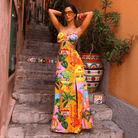 Kulani Kinis Kulani Kinis Beaded Cut Out Maxi Dress - Sunlit Spritz Kulani Kinis Beaded Cut Out Maxi Dress - Sunlit Spritz Splash Swimwear Swim Dress