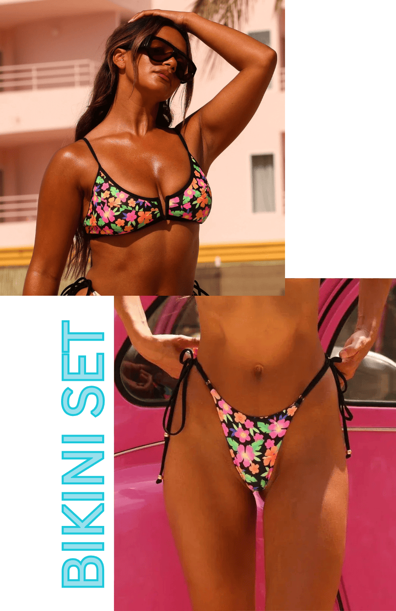 Kulani Kinis Kulani Kinis Bind Slim V Crop Bikini Top & Thong Tie Side Bikini Bottom Bikini Set - Midnight Glow Kulani Kinis Bind Slim V Crop Bikini Top & Thong Tie Side Bikini Bottom Bikini Set - Midnight Glow Splash Swimwear Bikini Set S 1000028611