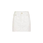 Kulani Kinis Kulani Kinis Chantilly Denim Applique Jean Mini Skirt Kulani Kinis Chantilly Denim Applique Jean Mini Skirt Splash Swimwear Skirts