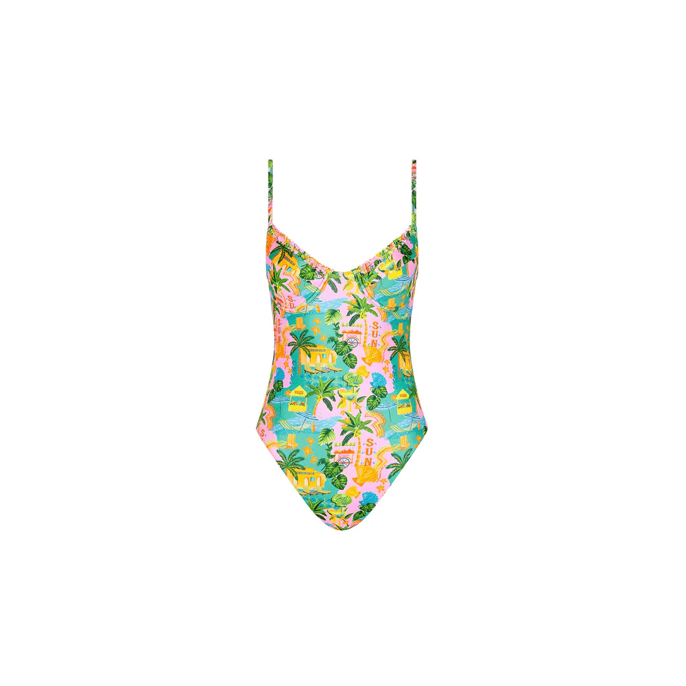 Kulani Kinis Kulani Kinis Cheeky One Piece - Sunlit Spritz Kulani Kinis Cheeky One Piece - Sunlit Spritz Splash Swimwear