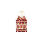 Kulani Kinis Kulani Kinis Chevron Knit Halter Crop Top - Toffee Twist Kulani Kinis Chevron Knit Halter Crop Top - Toffee Twist Splash Swimwear Clothing Top